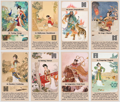 Yin and Yang oracle cards. I Ching. Book of Changes
