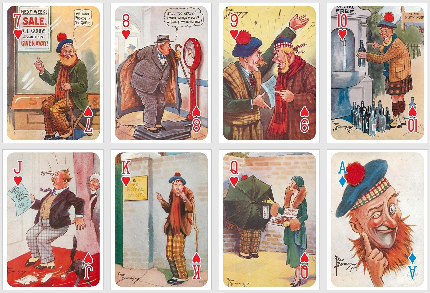 Cartes à jouer Scottish Lifestyle. Cartes de poker et de bridge. Vintage