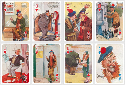 Scottish Lifestyle playing cards. Poker and Bridge cards. Vintage