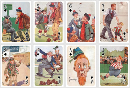 Scottish Lifestyle playing cards. Poker and Bridge cards. Vintage