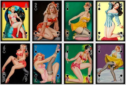 Pin Up Girls playing cards. Peter Driben Poker and Bridge cards