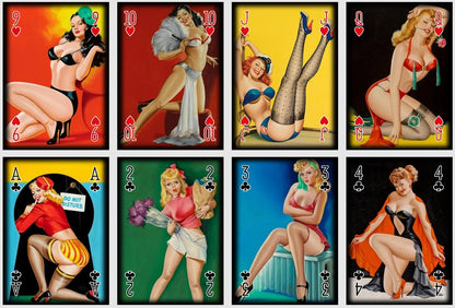 Pin Up Girls playing cards. Peter Driben Poker and Bridge cards