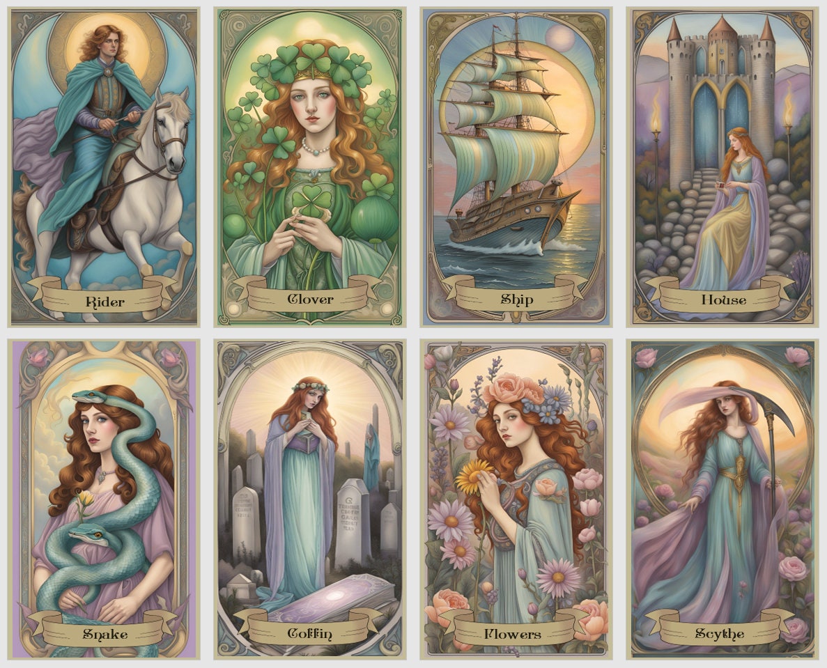 Star Path Lenormand oracle deck. Extended version with 46 cards