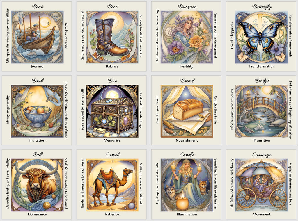 Tea Leaves and Dreams Oracle Cards: Fortune Telling, Handmade