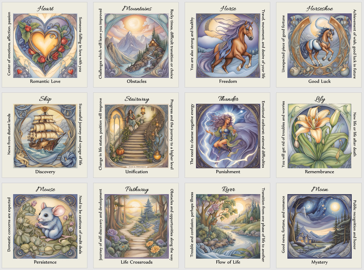 Tea Leaves and Dreams Oracle Cards: Fortune Telling, Handmade