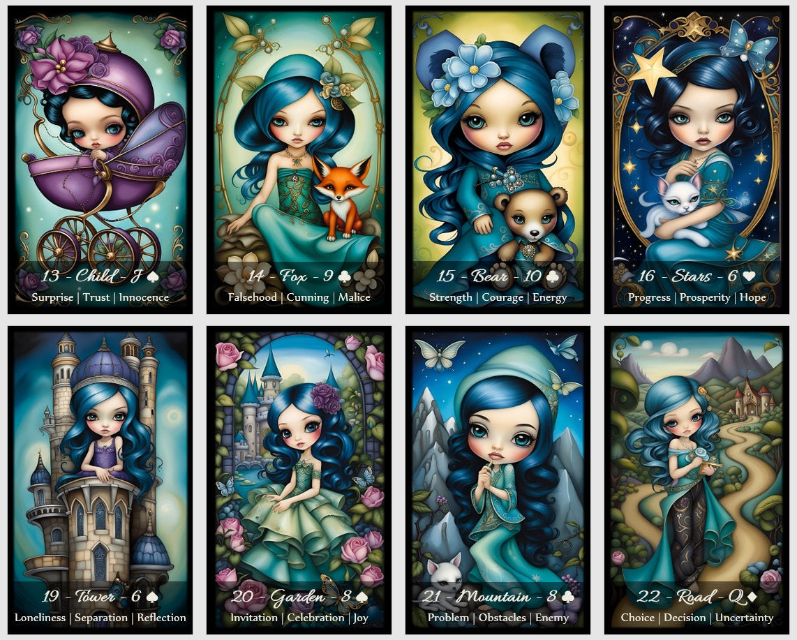 Jeu de cartes oracle Miracle Lenormand.