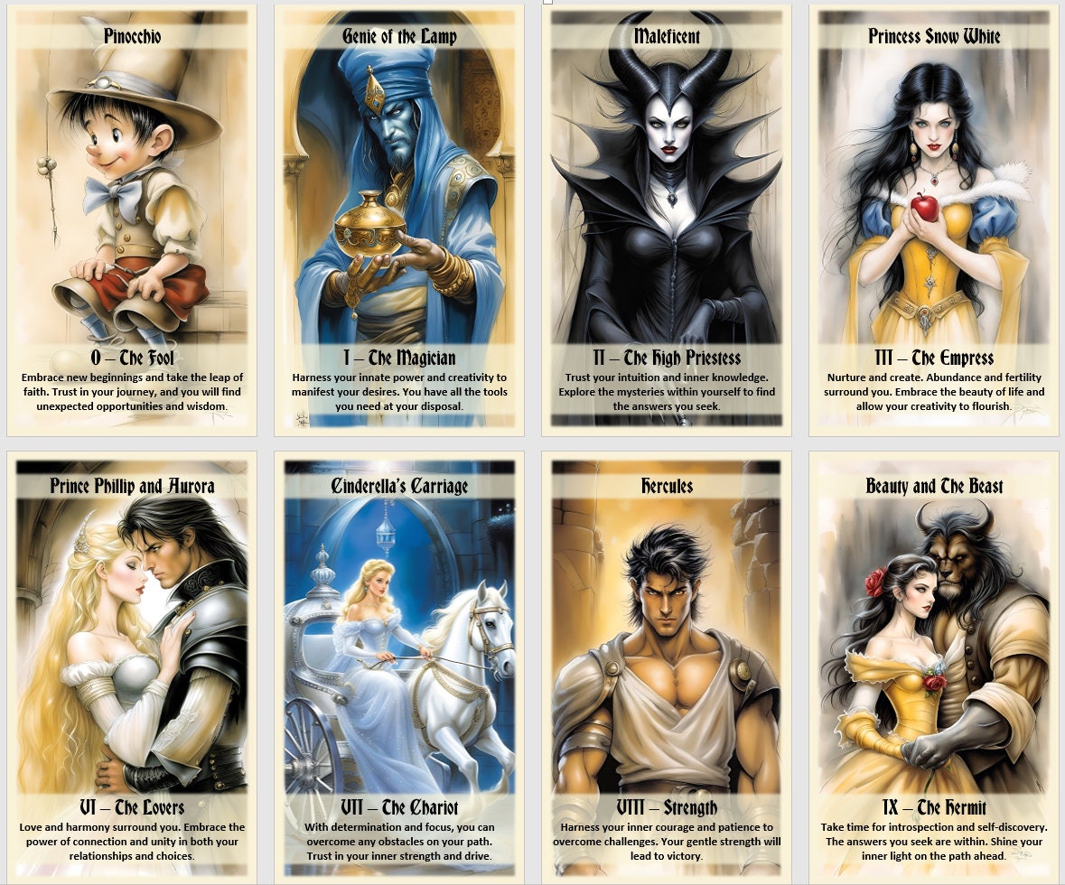 Disney inspired Fairy Tale Tarot and Oracle deck.