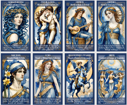 Greek–Roman Mythology Oracle – 80-Card Deck with QR Guidance