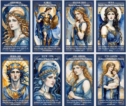 Greek–Roman Mythology Oracle – 80-Card Deck with QR Guidance