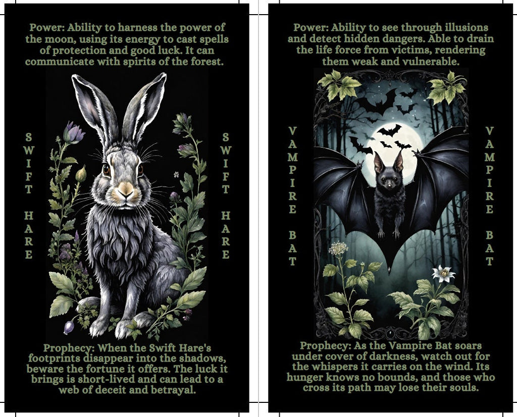 Witch Oracle of Dark Magic. Witchcraft oracle cards