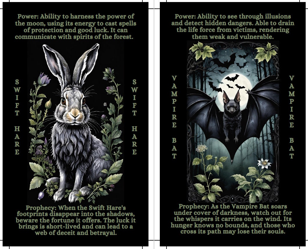 Witch Oracle of Dark Magic. Witchcraft oracle cards