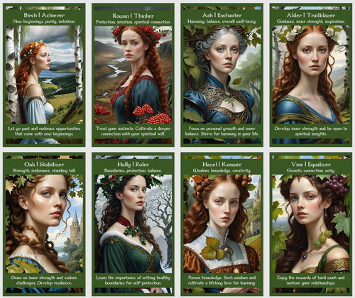 Celtic Ogham Tree and Wheel of the Year Oracle Cards with guidance