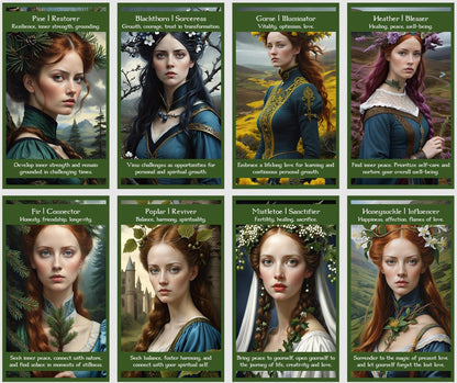 Celtic Ogham Tree and Wheel of the Year Oracle Cards with guidance