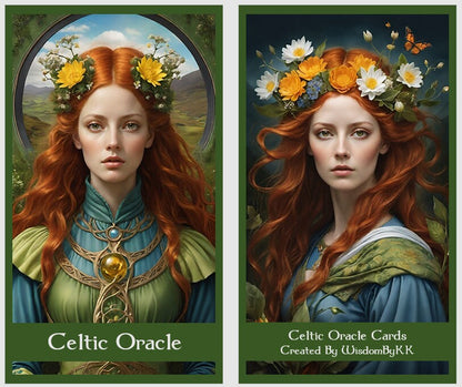 Celtic Ogham Tree and Wheel of the Year Oracle Cards with guidance