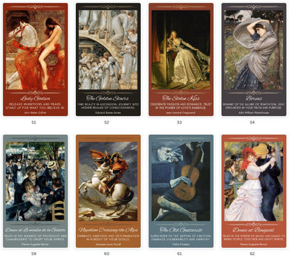 Famous Paintings Oracle Cards Deck: Handmade Art Fortune Telling