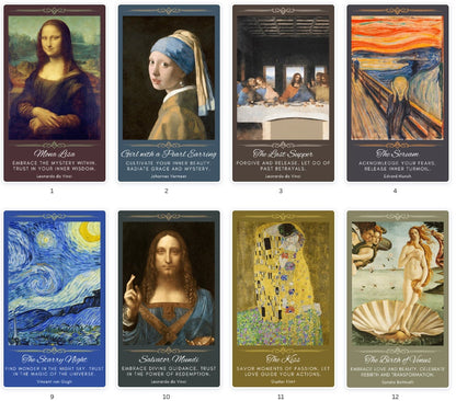 Famous Paintings Oracle Cards Deck: Handmade Art Fortune Telling