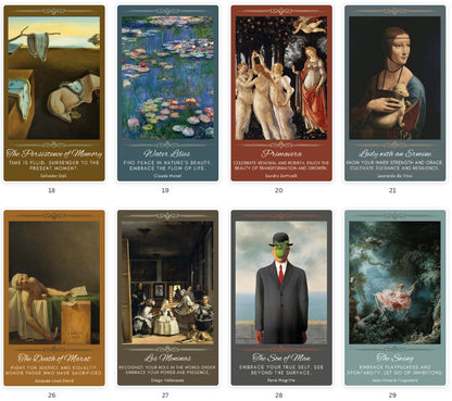 Famous Paintings Oracle Cards Deck: Handmade Art Fortune Telling
