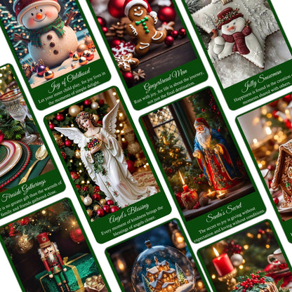 Christmas Oracle Cards: 56-Card Deck with Velvet Bag
