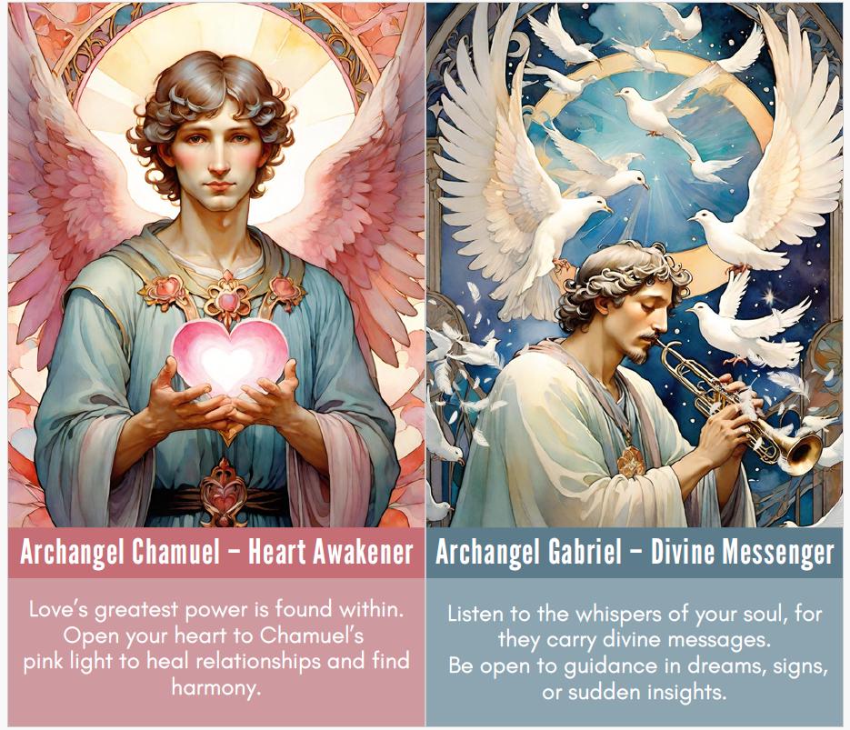 Jeu de cartes Oracle des Anges : Guidance Céleste, Cartes d'Inspiration des Archanges