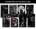 Whispers from the Void Oracle deck. Black and White oracle cards
