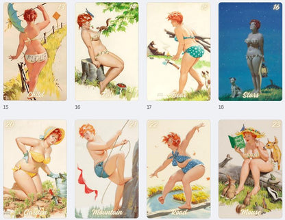 Hilda Lenormand Oracle Deck: Playful Pin-Up Cartomancy
