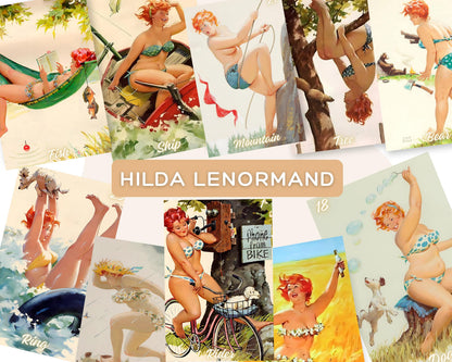 Hilda Lenormand Oracle Deck: Playful Pin-Up Cartomancy