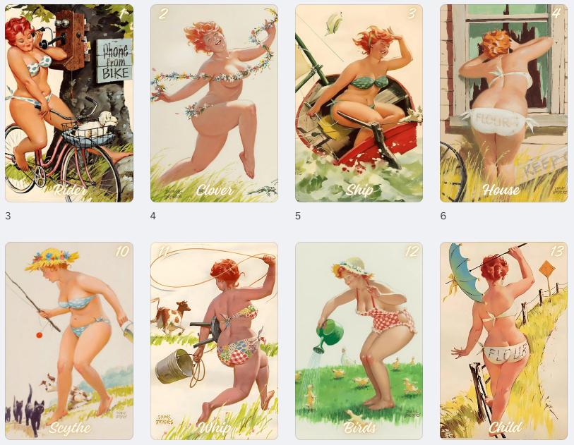 Hilda Lenormand Oracle Deck: Playful Pin-Up Cartomancy