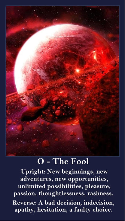 Galaxy Tarot Deck: Beginner-Friendly with Meanings + Velvet Bag