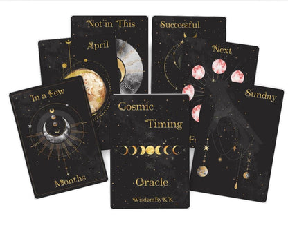 Cosmic Timing oracle deck. Time predictions oracle cards