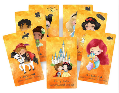 Fairy Tales Lenormand Oracle deck. Princess and Prince cards