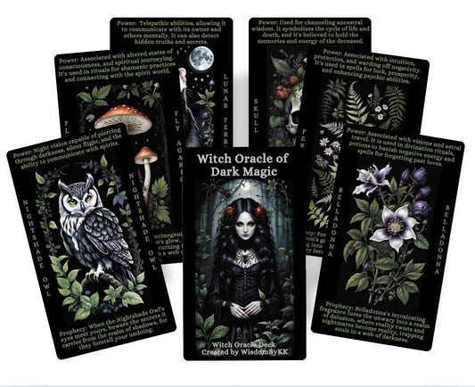 Oracle sorcière de magie noire. Cartes oracle de sorcellerie