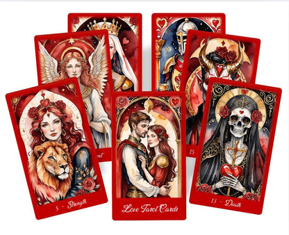 Watercolor Love Tarot Deck: Valentine's Day Fortune Telling Cards