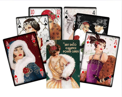 Art Deco playing cards. Poker and Bridge cards
