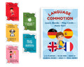 Language Learning Card Game: English, German, French, Spanish