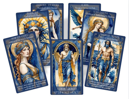 Greek–Roman Mythology Oracle – 80-Card Deck with QR Guidance
