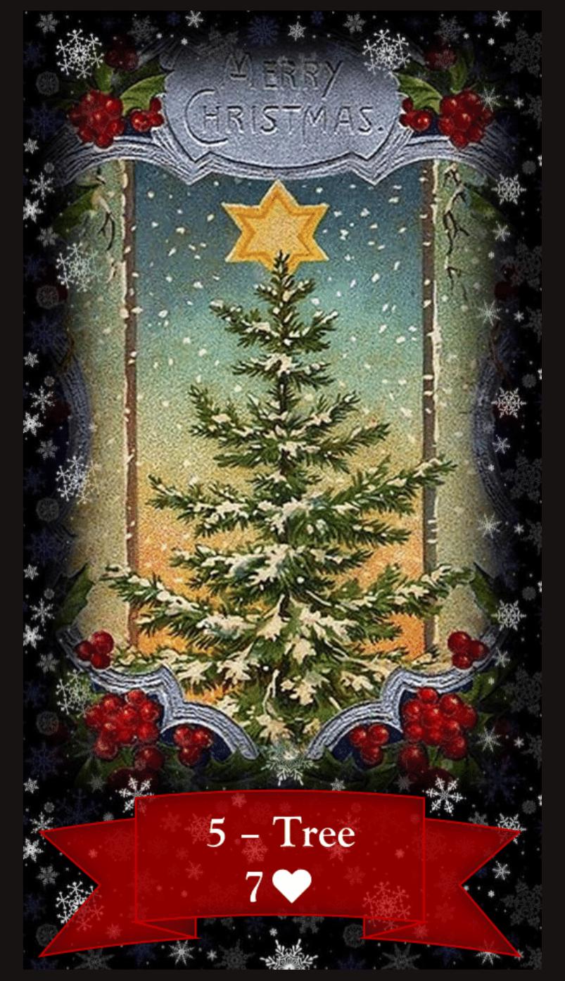Christmas Lenormand cards oracle deck. Vintage fortune telling cards