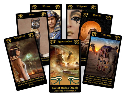 Egyptian God oracle deck. Eye of Horus  oracle cards