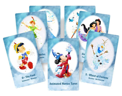Animated Movie Tarot deck. Cartoon inspired tarot