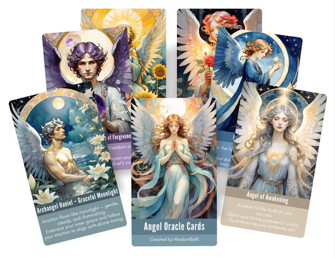 Jeu de cartes Oracle des Anges : Guidance Céleste, Cartes d'Inspiration des Archanges