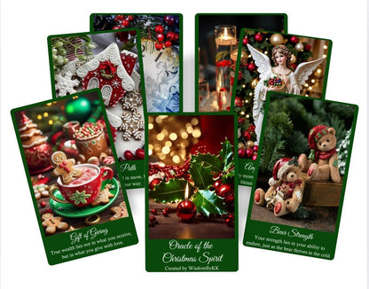 Christmas Oracle Cards: 56-Card Deck with Velvet Bag