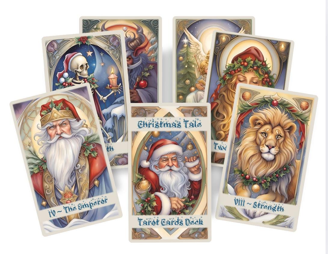 Christmas Tale Tarot Cards Deck: Noel Fortune Telling Cards