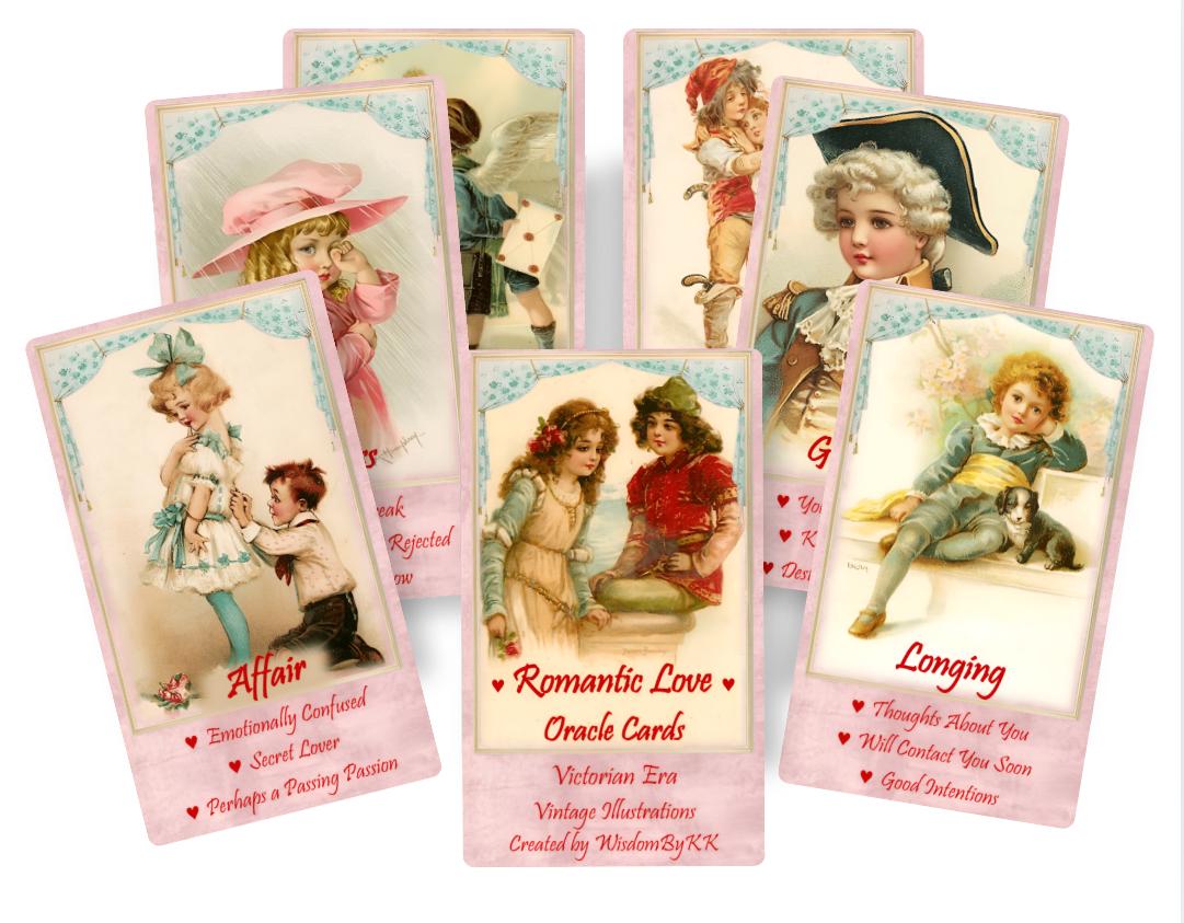 Victorian Love Oracle Deck: Handmade Fortune Telling Cards