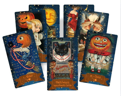 Halloween Lenormand oracle deck. Vintage cards