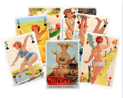 Hilda playing cards. Poker and Bridge cards