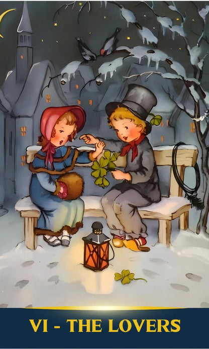 Christmas Nostalgia Tarot Deck. Novelty Fortune Telling Cards. Vintage Christmas gift