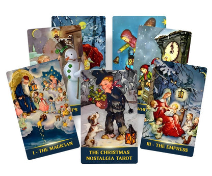Christmas Nostalgia Tarot Deck. Novelty Fortune Telling Cards. Vintage Christmas gift