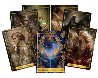 The Celestial Empire Tarot – 78 Tarot Cards Deck with QR Code Guidance