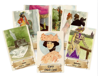 Gypsy oracle deck. Fortune telling playing cards.