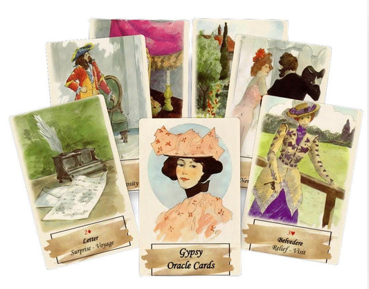 Jeu de l'oracle Gitan. Cartes à jouer de bonne aventure.