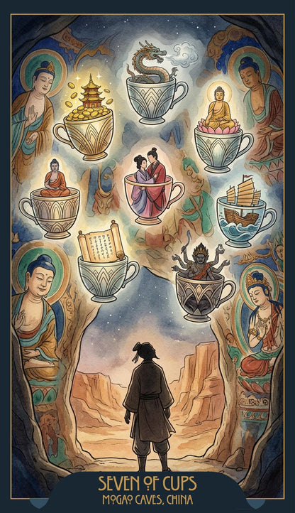 Sacred Atlas Tarot – 78 Card Art Deco Tarot Deck with QR Code Guidance